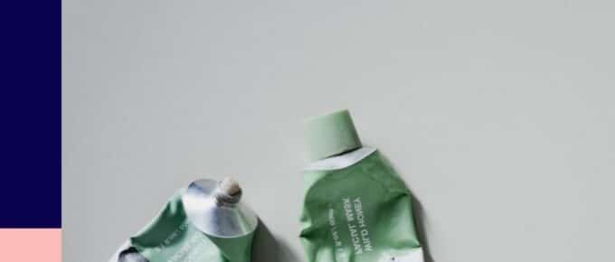Tubes of sustainably packaged toothpaste.